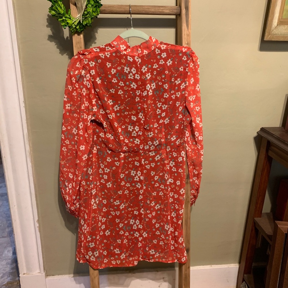 Nasty gal mini floral long sleeve high neck dress - Picture 3 of 4